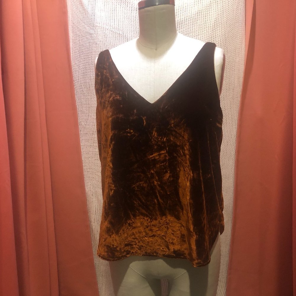 Loft rust brown top